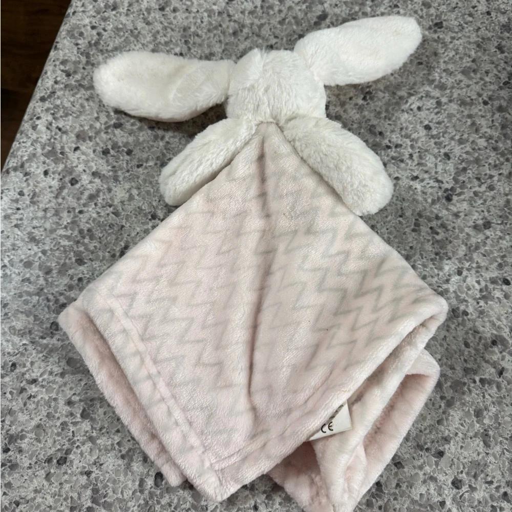 Pink Bunny Lovey Comfort Blanket